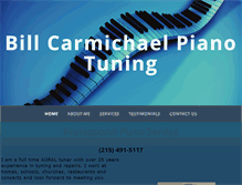 Tablet Screenshot of billcarmichaelpianotuning.com